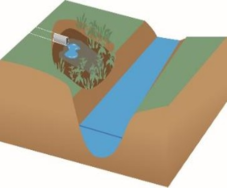 Schematic of tile drainage